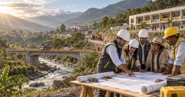 Equipo técnico y comunitario planifica proyectos de reconstrucción mediante Obras por Impuestos.
